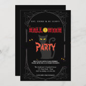 ハローウィンパーティヴィンテージゴシック 招待状 (正面/裏面)