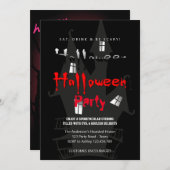 ハローウィンパーティヴィンテージゴシック 招待状 (正面/裏面)