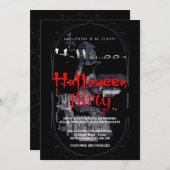 ハローウィンパーティヴィンテージゴシック 招待状 (正面/裏面)