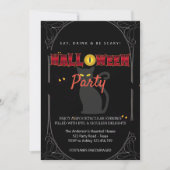 ハローウィンパーティヴィンテージゴシック 招待状 (正面)