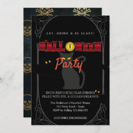 ハローウィンパーティヴィンテージゴシック 招待状