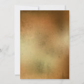 ハローウィンパーティヴィンテージフラワースカルオレンジブラック 招待状 (裏面)