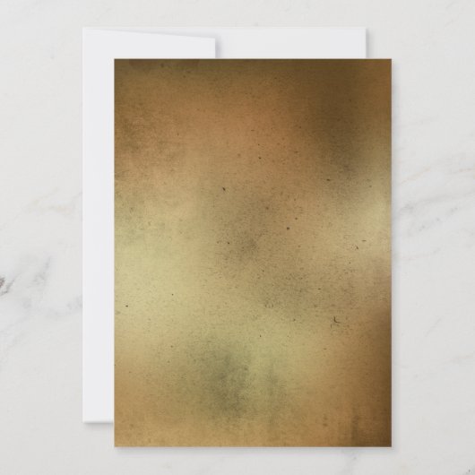 ハローウィンパーティヴィンテージフラワースカルオレンジブラック 招待状 (裏面)