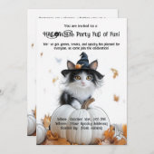 🐈⬛ハローウィンパーティ一杯のおもしろい 招待状 (正面/裏面)
