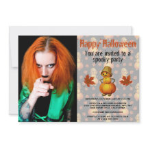 ハローウィンパーティ不気味かぼちゃの帽子をかぶった男