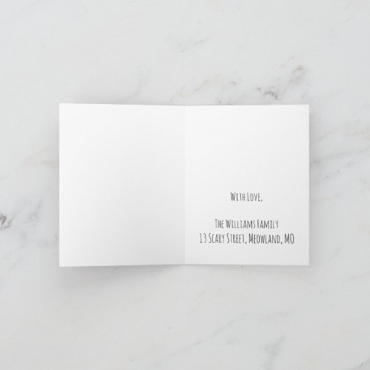 ハローウィンパーティ不気味で黒猫を救う 案内状 (内部)