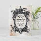 ハローウィンパーティ不気味な枠ゴシック誕生日 招待状 (スタンド正面)