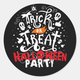 ハローウィンパーティ不気味の好意のトリックまたは治療 ラウンドシール