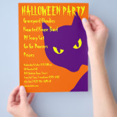 ハローウィンパーティ不気味キティ猫怖 チラシ (手)