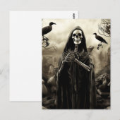 ハローウィンパーティ不気味ゴシック骨質墓地 ポストカード (正面/裏面)