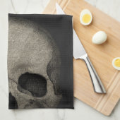 ハローウィンパーティ不気味スカル キッチンタオル (四つ折り)
