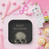 ハローウィンパーティ不気味スカル ペーパープレート (パーティー)