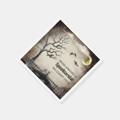 ハローウィンパーティ不気味セピアスポオクタキュラ スタンダードカクテルナプキン (角)