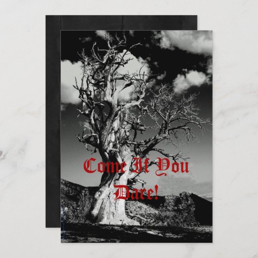 ハローウィンパーティ不気味ツリーモンスターバッシュ 招待状 (正面/裏面)