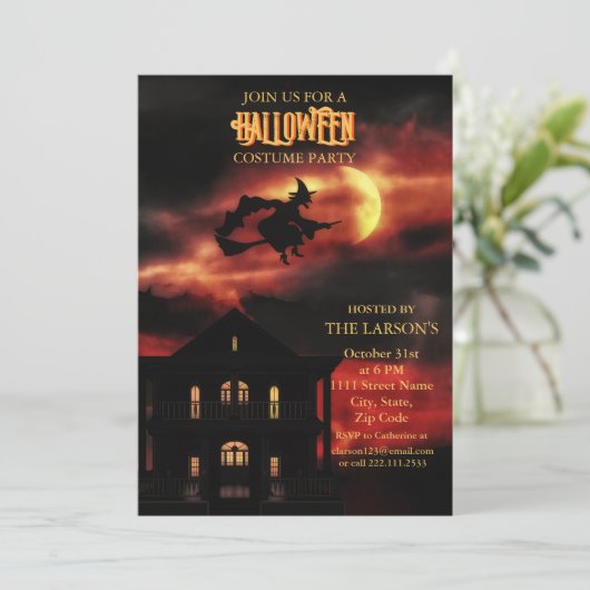 ハローウィンパーティ不気味ハウスアンドウィッチ招待状 (スタンド正面)