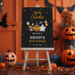 ハローウィンパーティ不気味誕生日ウェルカムサイン ポスター