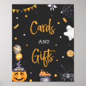 ハローウィンパーティ不気味誕生日カード及びギフトサイン ポスター (正面)