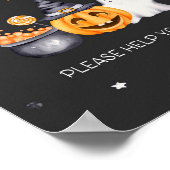 ハローウィンパーティ不気味誕生日ドリンクバー標識 ポスター (角)