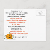 ハローウィンパーティ動物 インビテーションポストカード (裏面)