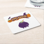 ハローウィンパーティ収集！ スクエアペーパーコースター (アングル)