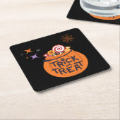 ハローウィンパーティ収集！ スクエアペーパーコースター (アングル)