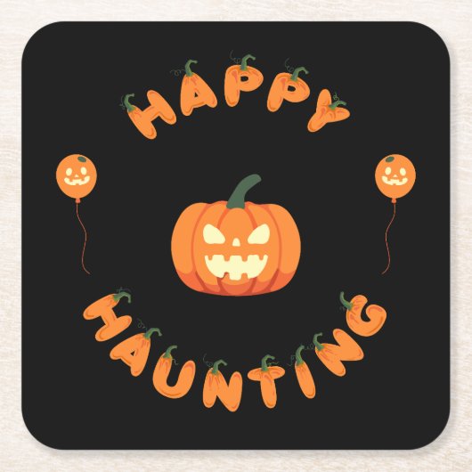 ハローウィンパーティ収集！ スクエアペーパーコースター (正面)