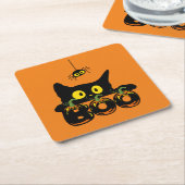 ハローウィンパーティ収集！ スクエアペーパーコースター (アングル)