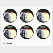 ハローウィンパーティ名タグ – Creepy Windowエイリアン ラウンドシール (シート)