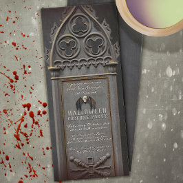 ハローウィンパーティ墓地トームストーン 招待状