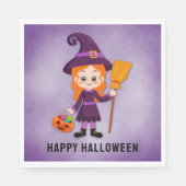 ハローウィンパーティ子供へウィッチ紙 スタンダードランチョンナプキン (正面)