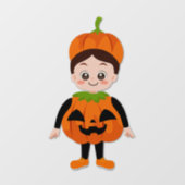 ハローウィンパーティ子供へカボチャ ウィンドウサイン (シート)