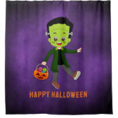 ハローウィンパーティ子供へフランケンシュタイン シャワーカーテン (正面)