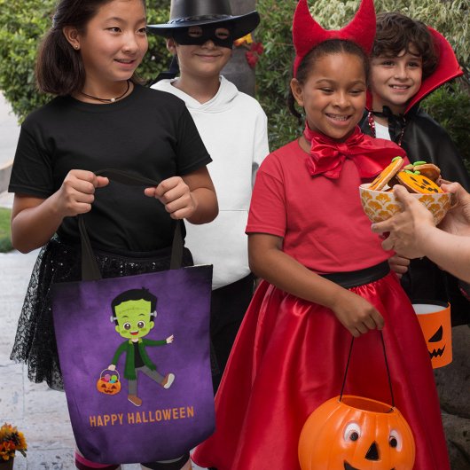 ハローウィンパーティ子供へフランケンシュタイン トートバッグ