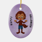 ハローウィンパーティ子供へ人狼 セラミックオーナメント (正面)