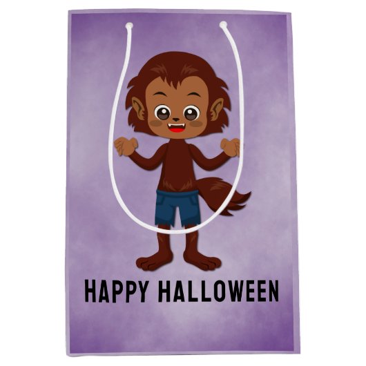 ハローウィンパーティ子供へ人狼 ミディアムペーパーバッグ (正面)