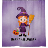 ハローウィンパーティ子供へ魔女 シャワーカーテン (正面)