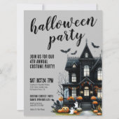 ハローウィンパーティ年服幽霊のよく出る館 招待状 (正面)