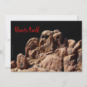 ハローウィンパーティ幽霊たちロック招待状 招待状 (正面)