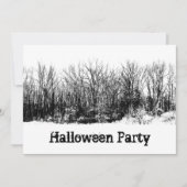 ハローウィンパーティ幽霊のよく出るウッズ 招待状 (正面)