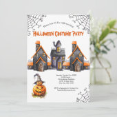 ハローウィンパーティ幽霊のよく出るハウスパンプキンス 招待状 (スタンド正面)