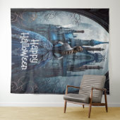 ハローウィンパーティ幽霊のよく出るハウスブルーナイトホラー タペストリー (インサイチュ(横))