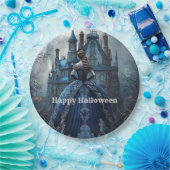 ハローウィンパーティ幽霊のよく出るハウスブルーナイトホラー ペーパープレート (パーティー)
