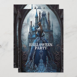 ハローウィンパーティ幽霊のよく出るハウスブルーナイトホラー 招待状