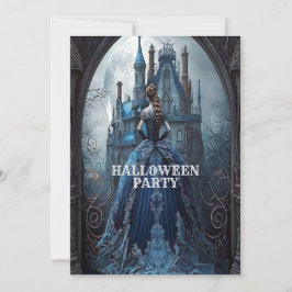 ハローウィンパーティ幽霊のよく出るハウスブルーナイトホラー 招待状