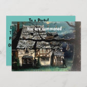 ハローウィンパーティ幽霊のよく出るハウス招待状 招待状 (正面/裏面)