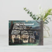 ハローウィンパーティ幽霊のよく出るハウス招待状 招待状 (スタンド正面)