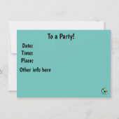 ハローウィンパーティ幽霊のよく出るハウス招待状 招待状 (裏面)