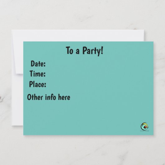 ハローウィンパーティ幽霊のよく出るハウス招待状 招待状 (裏面)