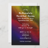 ハローウィンパーティ幽霊のよく出るハウス招待状 招待状 (裏面)