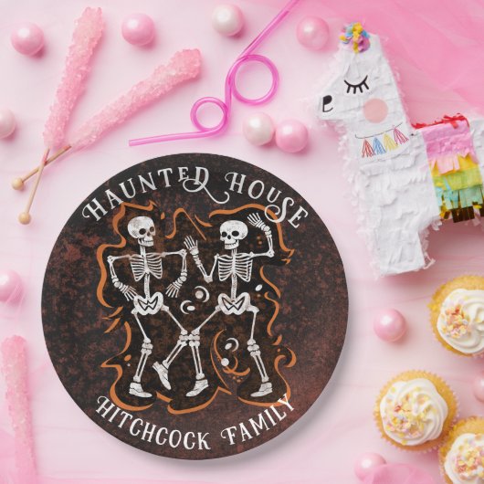 ハローウィンパーティ幽霊のよく出るハウス ペーパープレート (パーティー)